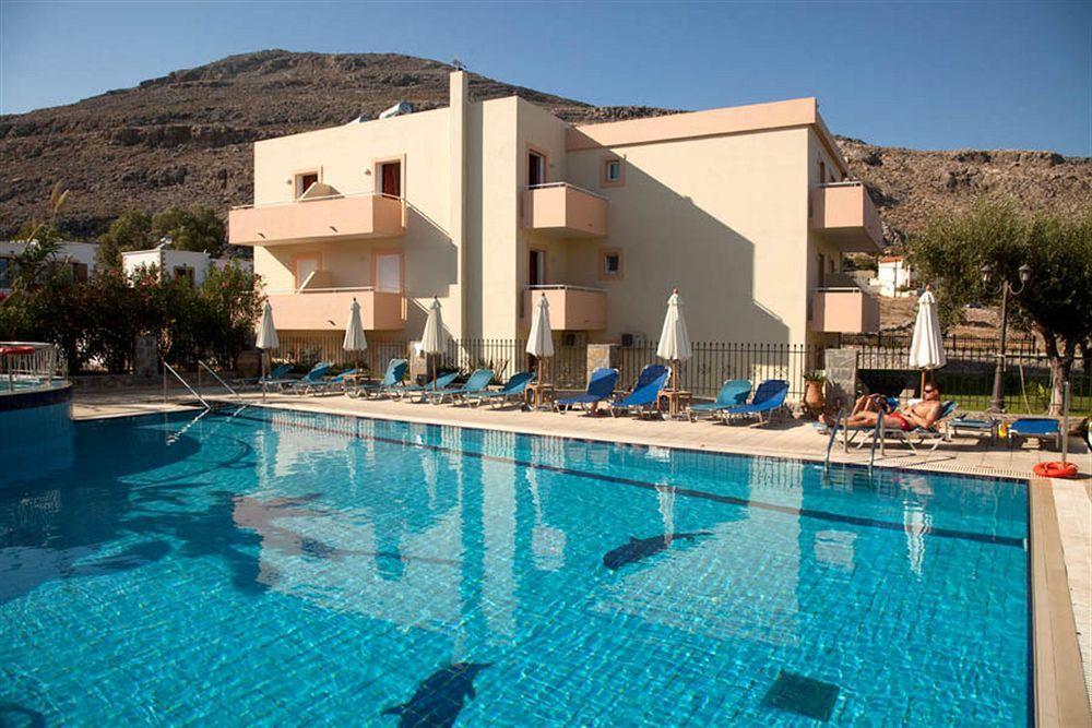 Lindos Blue Sky Aparthotel Exterior foto